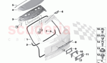 Rear lid mounting parts