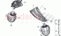 Engine and gearbox suspension