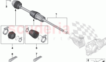Output shaft front right all wheel