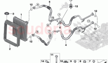 Engine oil cooler oil cooler line