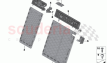 Rear seat backrest trims basic seat