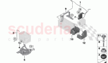 Battery mounting parts
