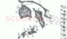 Mounting parts engine compartment