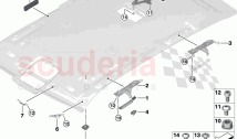 Mounting parts roofliner