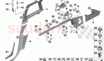 Trim panel C D pillar
