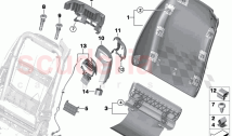Set front backrest trims