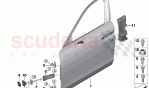 Front door hinge door brake