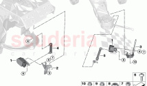 Headlight vertical aim control sensor