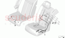 Rear seat wiring set