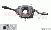 Switch cluster steering column
