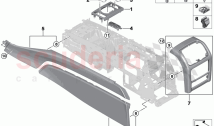 Mounted parts for centre console