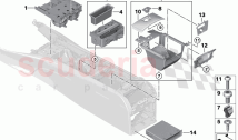 Storage compartment centre console