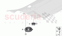 Single parts f rear helf loudspeaker