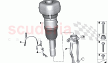Air spring strut front