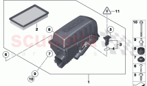 Intake silencer Filter cartridge HFM