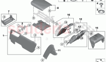 Mntg parts centre console rear comp