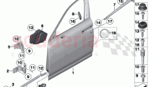 Front door hinge door brake