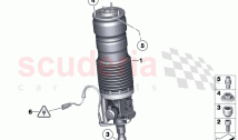 Air spring strut front