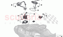 Fuel filter pump fuel level sensor