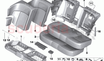 Seat rear cushion cover basic seat