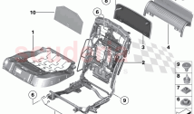 Seat rear seat frame comfort seat