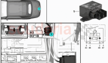 Relay electric fan motor K5