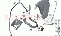 Reservoir windscr headlight washer sys