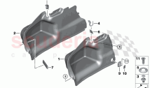 Lateral trunk floor trim panel