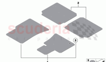 Set floor mats lamb skin