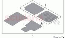 Set of floor mats Velours