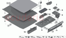 Trim panel trunk floor