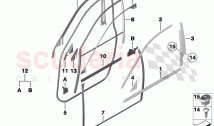 Trims and seals door front