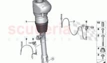 Air spring strut front