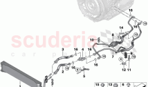Heat exch transmission oil cooler line
