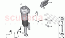 Air spring strut rear control units