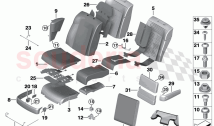 Seat rear cushion cover comfort seat