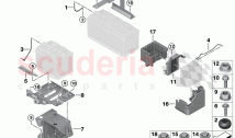 Battery mounting parts
