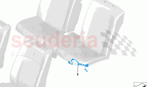 Rear seat wiring set