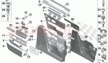 Door trim panel front