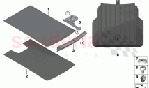 Trim panel trunk floor