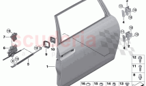 Rear door hinge door brake