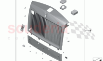 Retrofit dark chrome radiator grille
