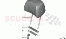 Seat front head restraint