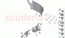 Mounting parts engine compartment