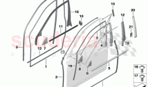 Trims and seals door front