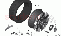 Light alloy wheel styling 924