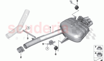 Exhaust system rear