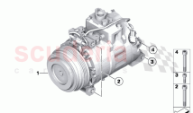 Air conditioner compressor mounting part