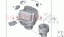 Blower unit mounting parts