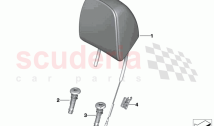 Seat front head restraint